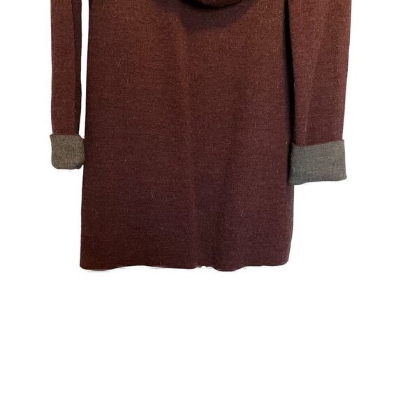 Jones & Company Cardigan Zip Front Burgundy and Grey Knit Size S with pockets - Picture 9 of 10